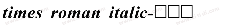 times roman italic字体转换